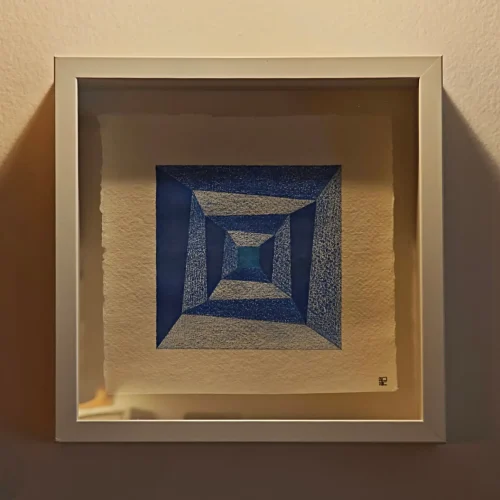 04 Expo Forastera - Montañas de Mar - 20x 20 cm - Lápiz sobre papel hecho a mano
