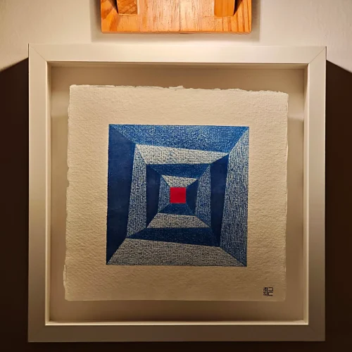 05 Expo Forastera - Montañas de Mar - 20x 20 cm - Lápiz sobre papel hecho a mano