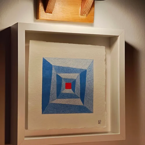 06 Expo Forastera - Montañas de Mar - 20x 20 cm - Lápiz sobre papel hecho a mano
