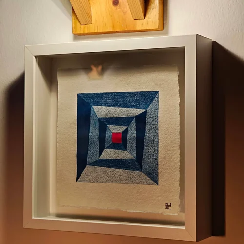 07 Expo Forastera - Montañas de Mar - 20x 20 cm - Lápiz sobre papel hecho a mano