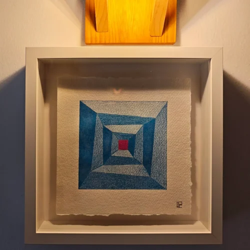 10 Expo Forastera - Montañas de Mar - 20x 20 cm - Lápiz sobre papel hecho a mano