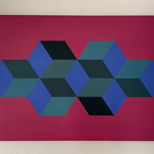 2003 Cubos 90x60 Acrílico sobre lienzo